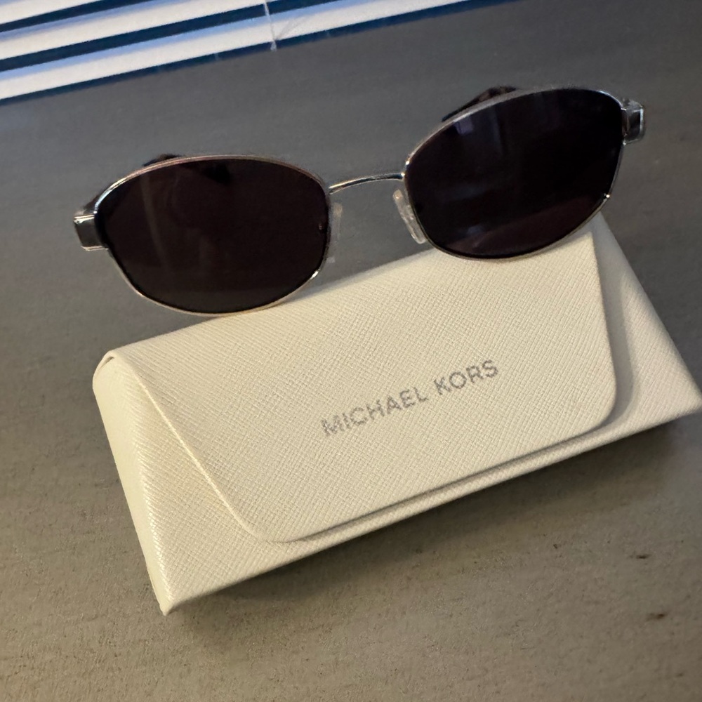 Michael Kors Silver and Black Sunglasses